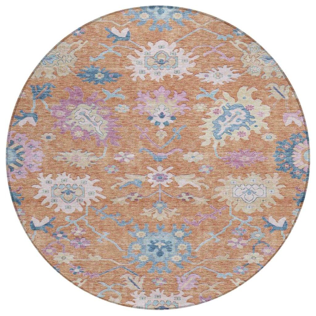 Eugene Orange Washable Indoor - Outdoor Rug - LOOMLAN - LOOMLAN Rugs - Outdoor Rugs