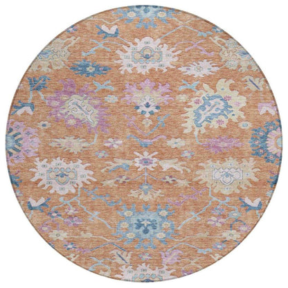Eugene Orange Washable Indoor - Outdoor Rug - LOOMLAN - LOOMLAN Rugs - Outdoor Rugs