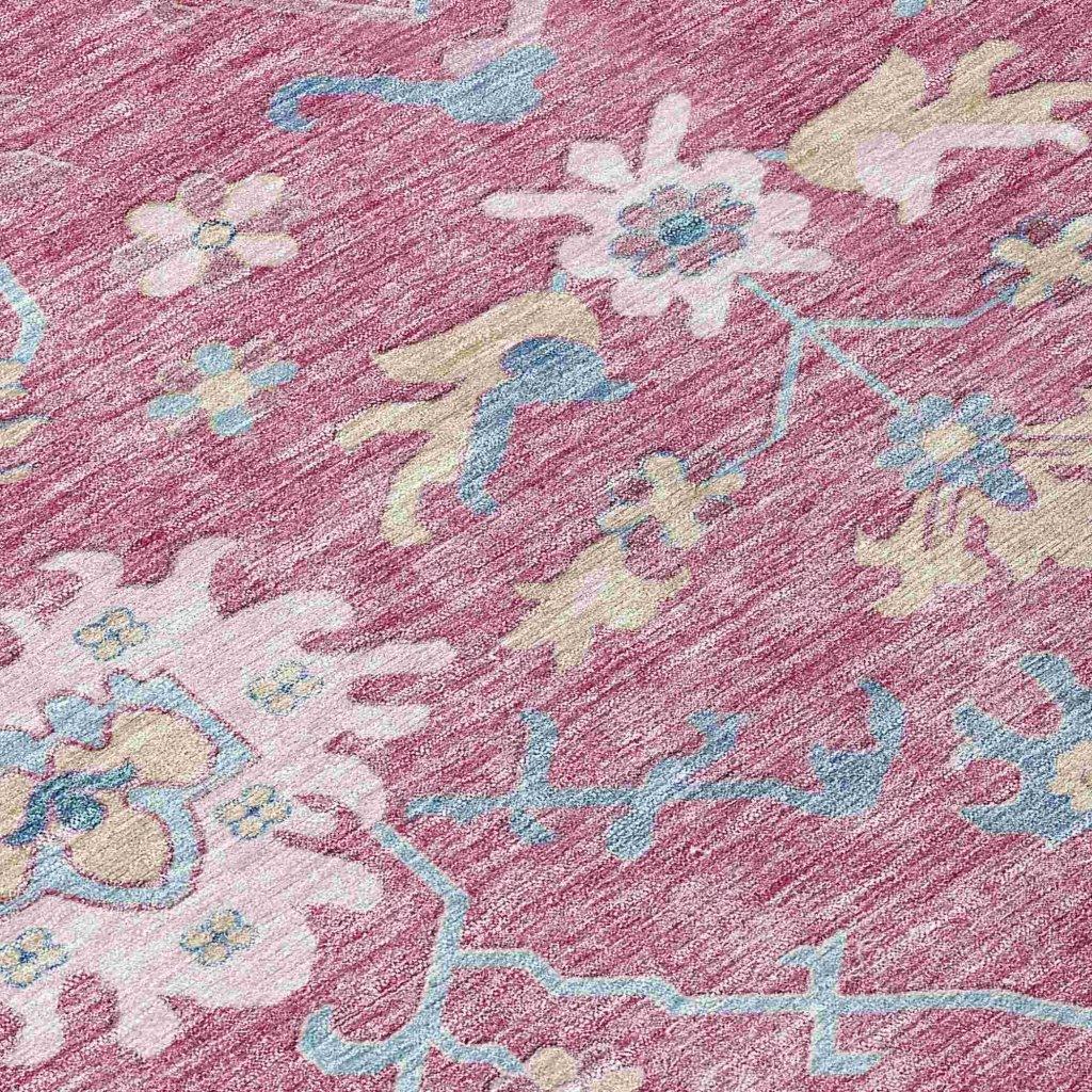 Eugene Pink Washable Indoor - Outdoor Rug - LOOMLAN - LOOMLAN Rugs - Outdoor Rugs