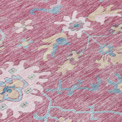 Eugene Pink Washable Indoor - Outdoor Rug - LOOMLAN - LOOMLAN Rugs - Outdoor Rugs