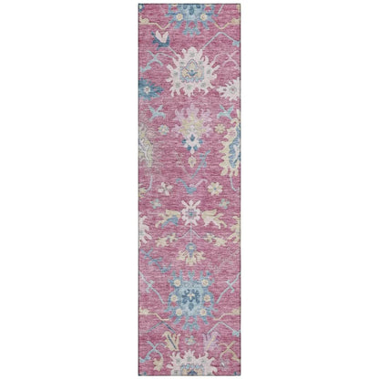 Eugene Pink Washable Indoor - Outdoor Rug - LOOMLAN - LOOMLAN Rugs - Outdoor Rugs