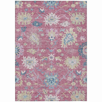 Eugene Pink Washable Indoor - Outdoor Rug - LOOMLAN - LOOMLAN Rugs - Outdoor Rugs