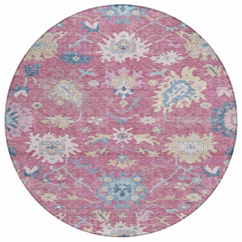 Eugene Pink Washable Indoor - Outdoor Rug - LOOMLAN - LOOMLAN Rugs - Outdoor Rugs