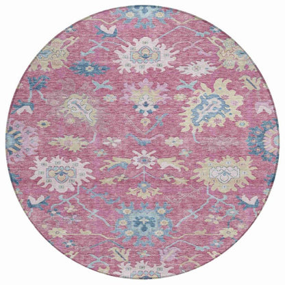 Eugene Pink Washable Indoor - Outdoor Rug - LOOMLAN - LOOMLAN Rugs - Outdoor Rugs