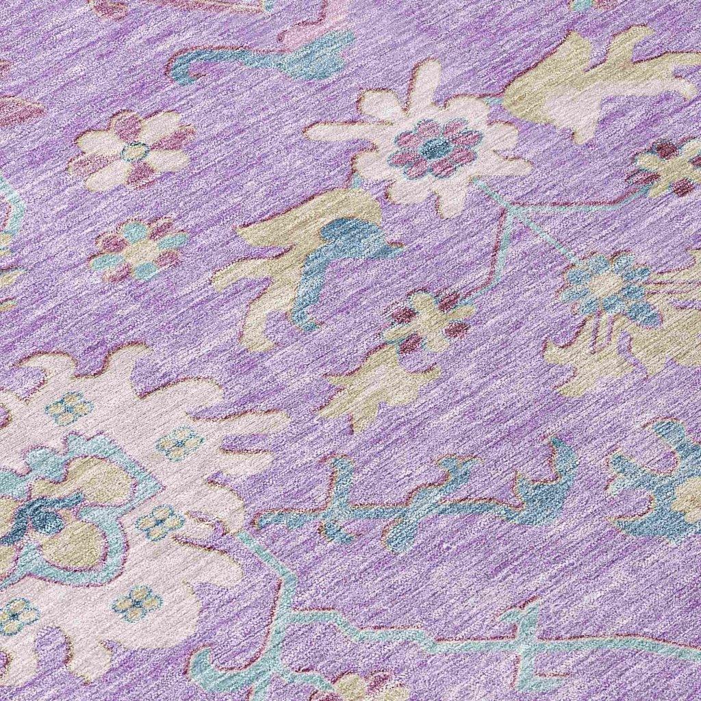Eugene Purple Washable Indoor - Outdoor Rug - LOOMLAN - LOOMLAN Rugs - Outdoor Rugs