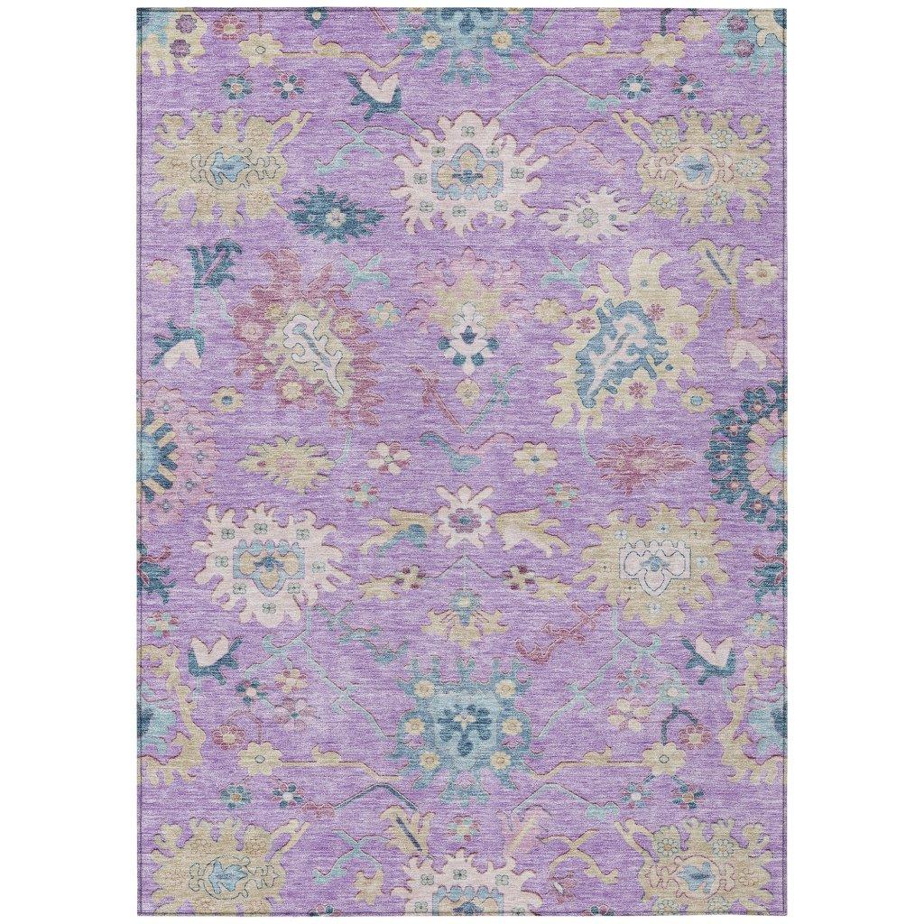 Eugene Purple Washable Indoor - Outdoor Rug - LOOMLAN - LOOMLAN Rugs - Outdoor Rugs