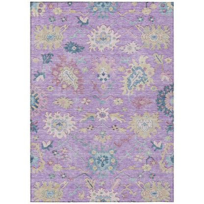 Eugene Purple Washable Indoor - Outdoor Rug - LOOMLAN - LOOMLAN Rugs - Outdoor Rugs