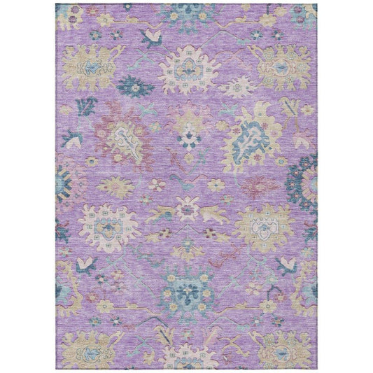Eugene Purple Washable Indoor - Outdoor Rug - LOOMLAN - LOOMLAN Rugs - Outdoor Rugs