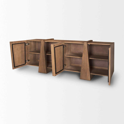 Eula Four Doors Wood Sideboard