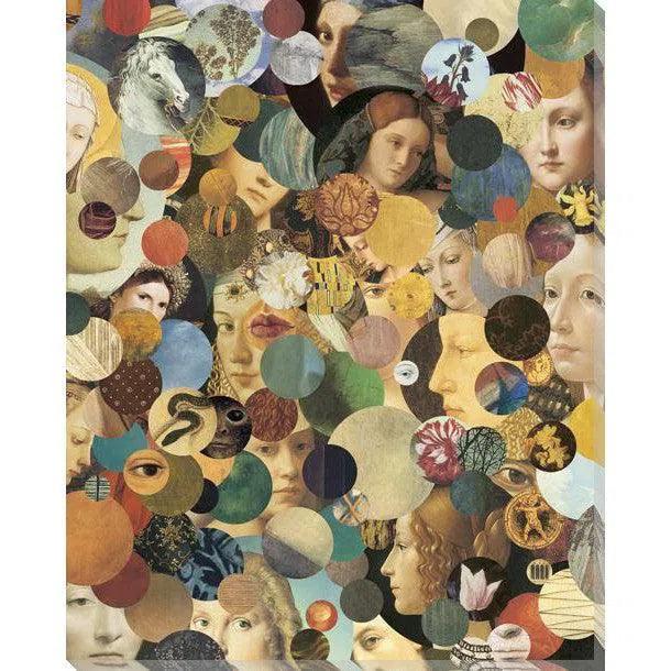 Euphoric Reverie Abstract Faces Canvas Art Outdoor - LOOMLAN - LOOMLAN - Canvas Art