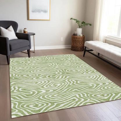 Evalora Aloe Washable Indoor-Outdoor Rug-Outdoor Rugs-LOOMLAN Rugs-LOOMLAN
