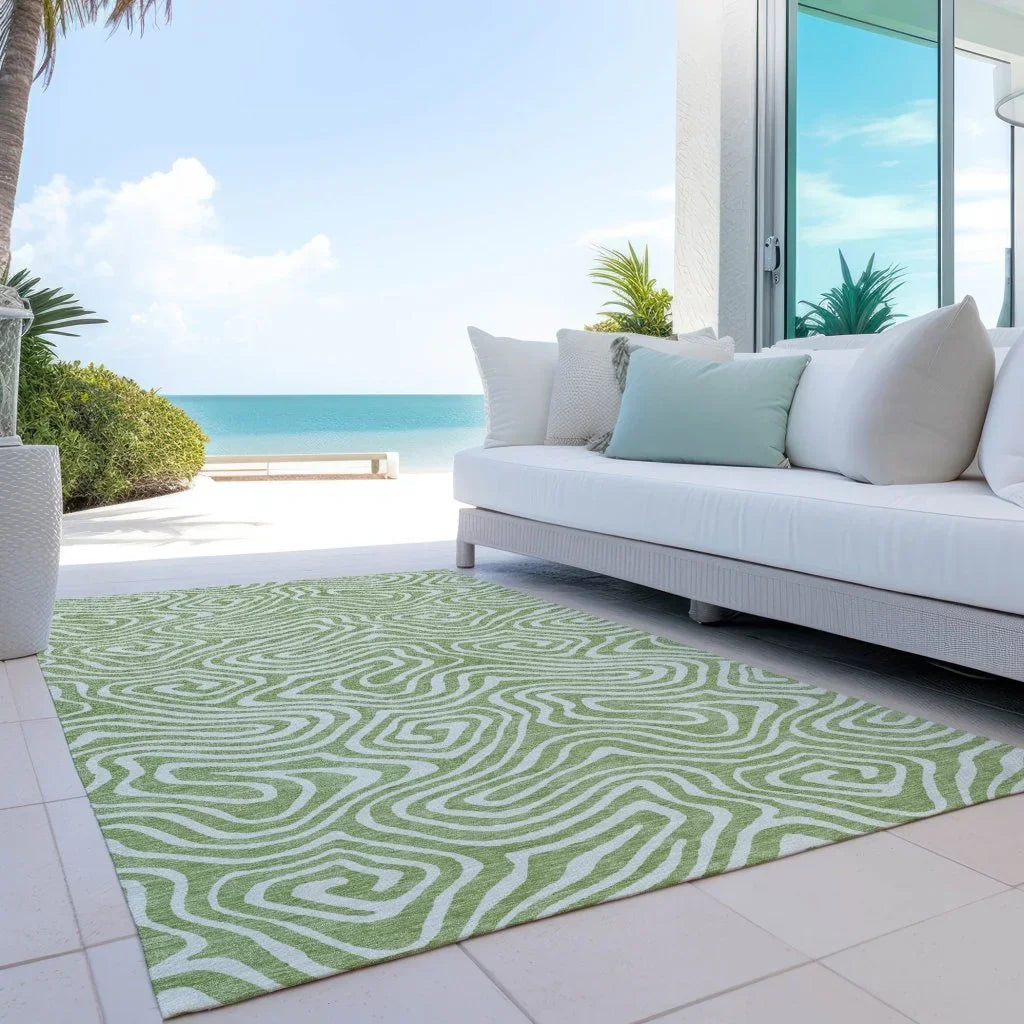 Evalora Aloe Washable Indoor-Outdoor Rug-Outdoor Rugs-LOOMLAN Rugs-LOOMLAN