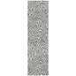 Evalora Gray Washable Indoor-Outdoor Rug-Outdoor Rugs-LOOMLAN Rugs-2'3" x 7'6"-LOOMLAN