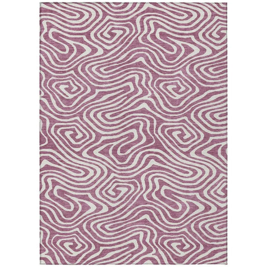 Evalora Purple Washable Indoor-Outdoor Rug-Outdoor Rugs-LOOMLAN Rugs-2'6" x 3'10"-LOOMLAN