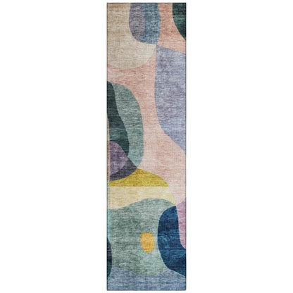 Evan Green Washable Indoor-Outdoor Rug-Outdoor Rugs-LOOMLAN Rugs-2'3" x 7'6"-LOOMLAN