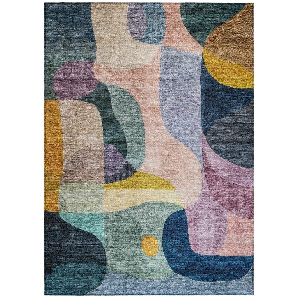 Evan Green Washable Indoor-Outdoor Rug-Outdoor Rugs-LOOMLAN Rugs-2'6" x 3'10"-LOOMLAN