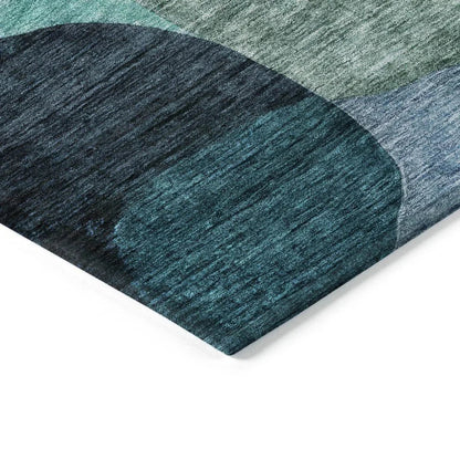 Evan Green Washable Indoor-Outdoor Rug-Outdoor Rugs-LOOMLAN Rugs-LOOMLAN