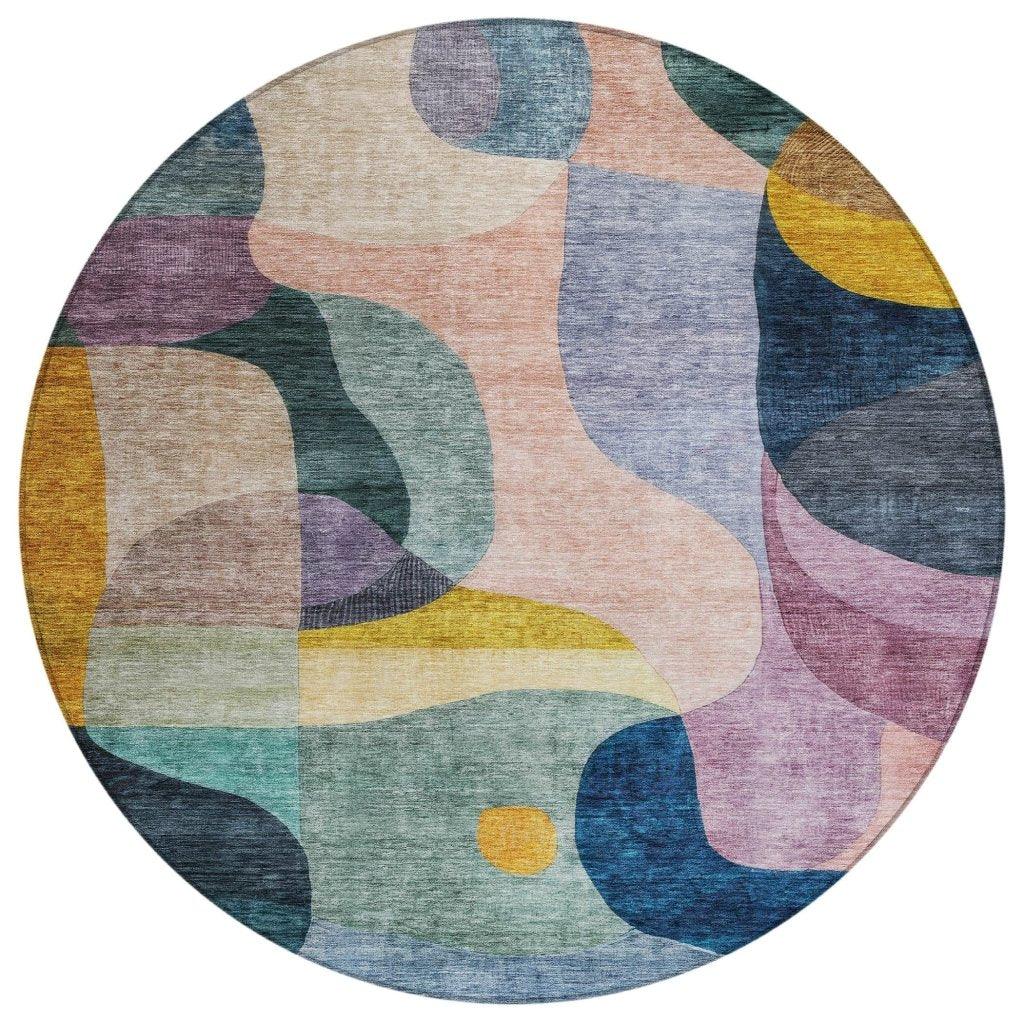 Evan Green Washable Indoor-Outdoor Rug-Outdoor Rugs-LOOMLAN Rugs-8' x 8'-LOOMLAN