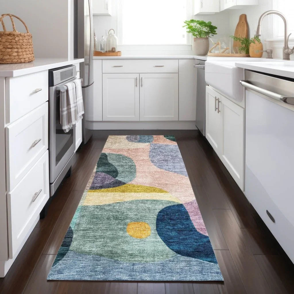 Evan Green Washable Indoor-Outdoor Rug-Outdoor Rugs-LOOMLAN Rugs-LOOMLAN
