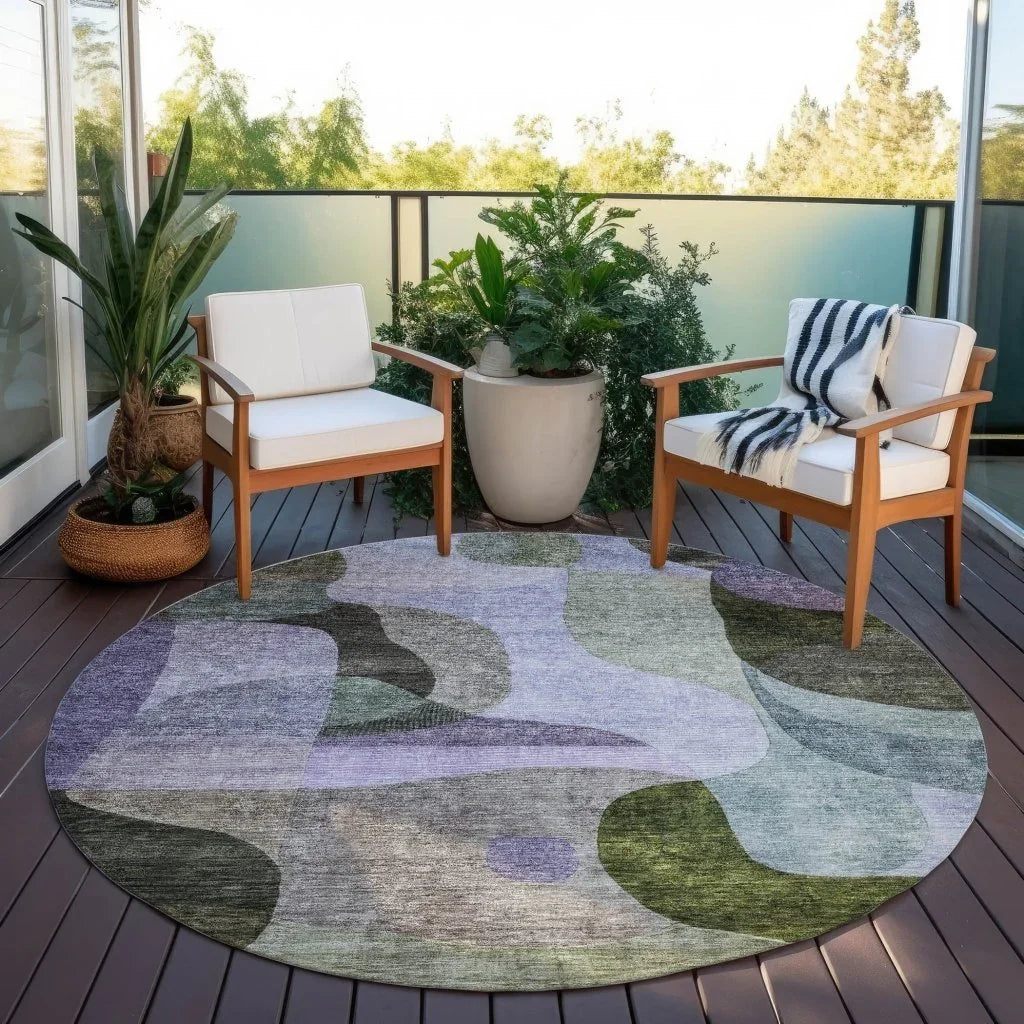 Evan Olive Washable Indoor-Outdoor Rug-Outdoor Rugs-LOOMLAN Rugs-LOOMLAN
