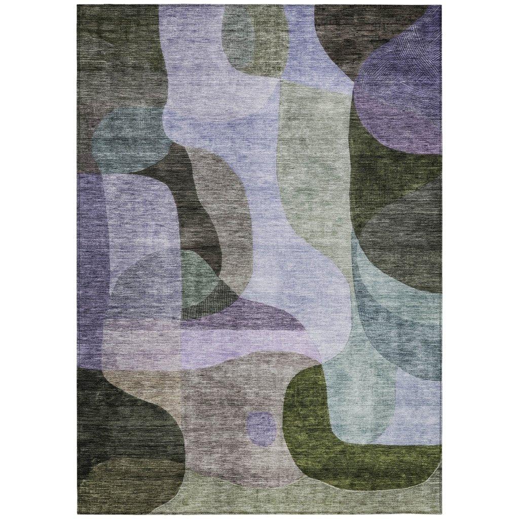 Evan Olive Washable Indoor-Outdoor Rug-Outdoor Rugs-LOOMLAN Rugs-2'6" x 3'10"-LOOMLAN