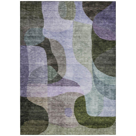 Evan Olive Washable Indoor-Outdoor Rug-Outdoor Rugs-LOOMLAN Rugs-2'6" x 3'10"-LOOMLAN