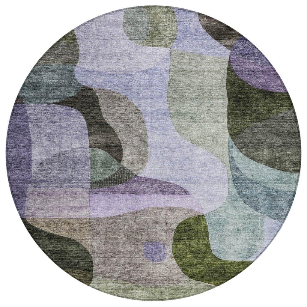 Evan Olive Washable Indoor-Outdoor Rug-Outdoor Rugs-LOOMLAN Rugs-8' x 8'-LOOMLAN