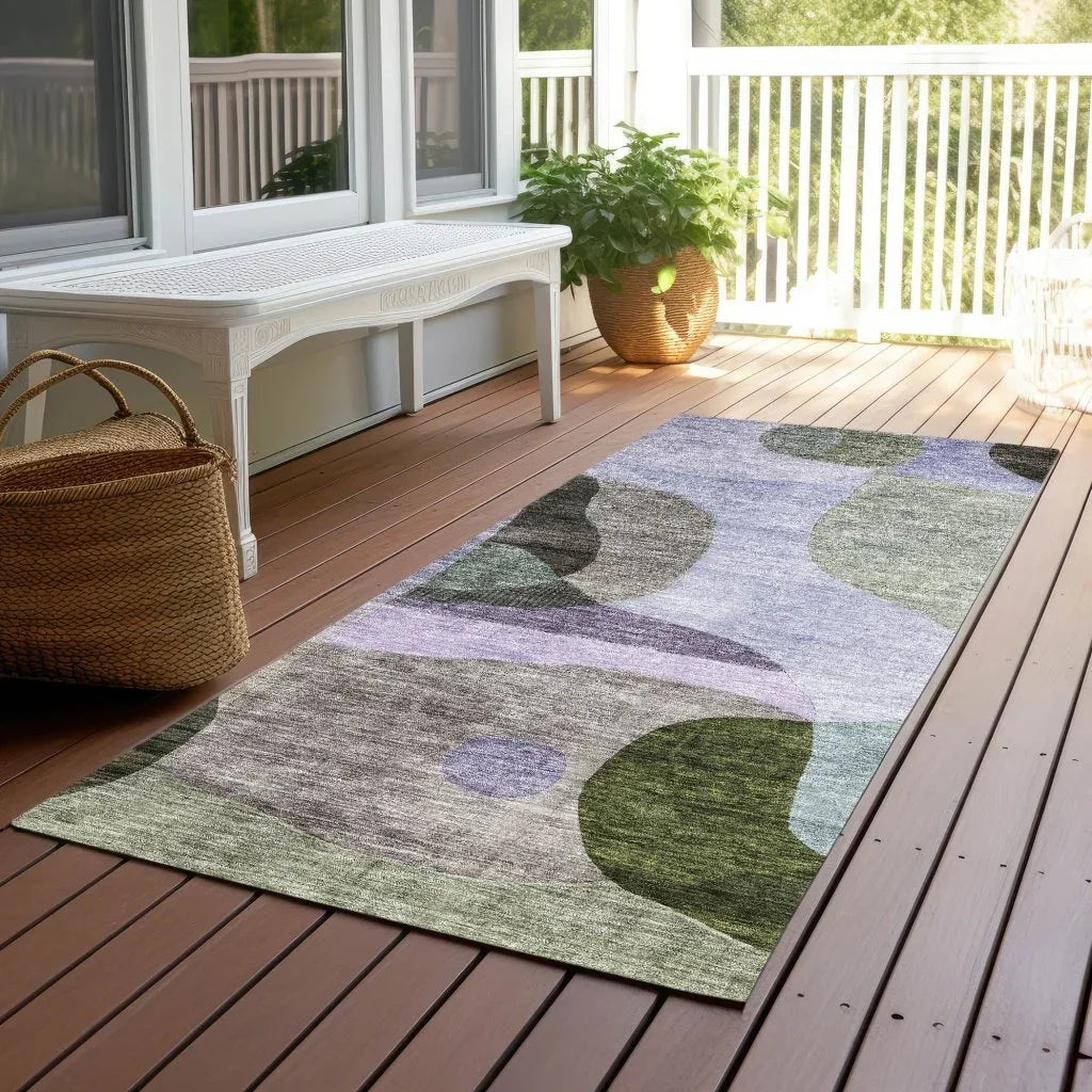 Evan Olive Washable Indoor-Outdoor Rug-Outdoor Rugs-LOOMLAN Rugs-LOOMLAN