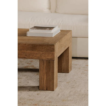Evander Natural Rectangular Oak Coffee Table - LOOMLAN - Moe's Home - Coffee Tables