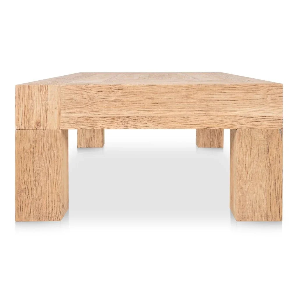 Evander Natural Rectangular Oak Coffee Table - LOOMLAN - Moe's Home - Coffee Tables