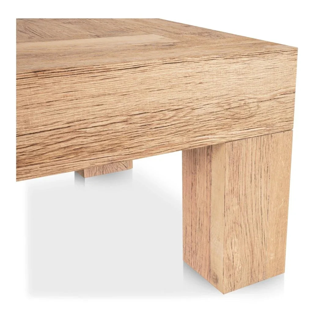 Evander Natural Rectangular Oak Coffee Table - LOOMLAN - Moe's Home - Coffee Tables