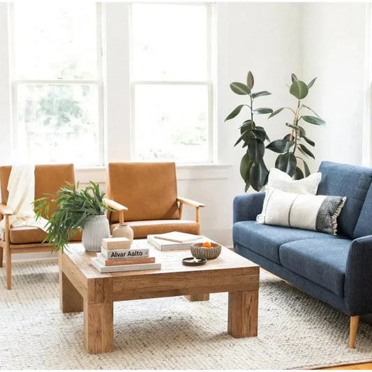 Evander Rusti Reclaimed Wood Coffee Table Square - LOOMLAN - Moe's Home - Coffee Tables