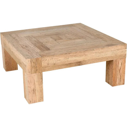 Evander Rusti Reclaimed Wood Coffee Table Square - LOOMLAN - Moe's Home - Coffee Tables