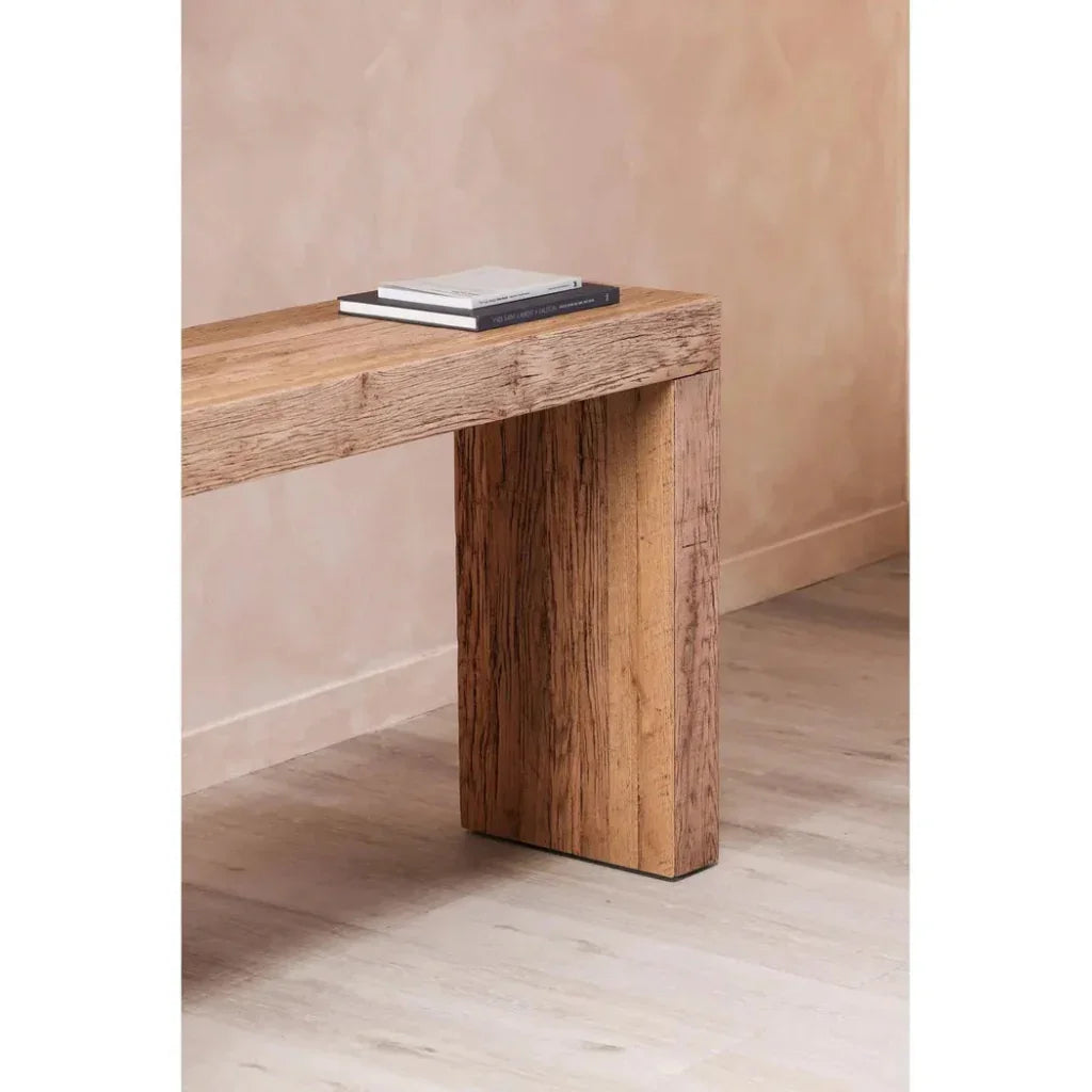 Evander Wood Brown Rectangular Console Table - LOOMLAN - Moe's Home - Console Tables