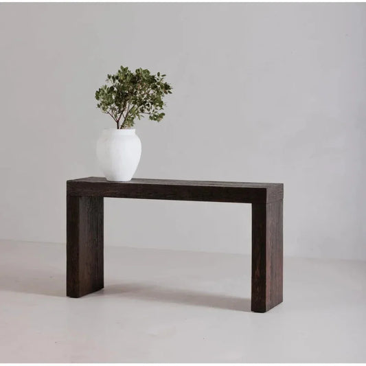 Evander Wood Brown Rectangular Console Table - LOOMLAN - Moe's Home - Console Tables