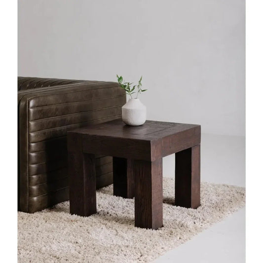 Evander Wood Brown Square Side Table - LOOMLAN - Moe's Home - Side Tables