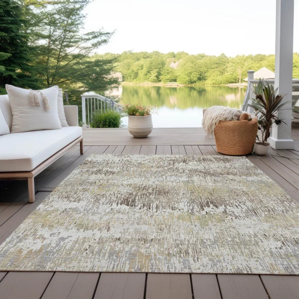 Evandra Ivory Washable Indoor - Outdoor Rug - LOOMLAN - LOOMLAN Rugs - Outdoor Rugs