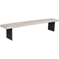 Evans SolidWood & Iron Off - White Dining Bench - LOOMLAN - Moe's Home - Dining Benches