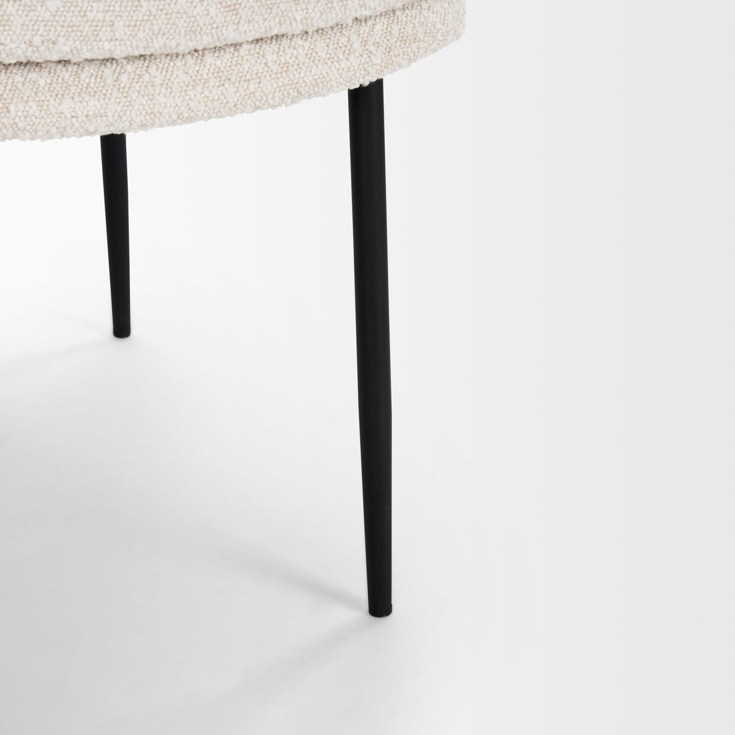 Eve Boucle Fabric Armless Dining Chair (Set of 2)