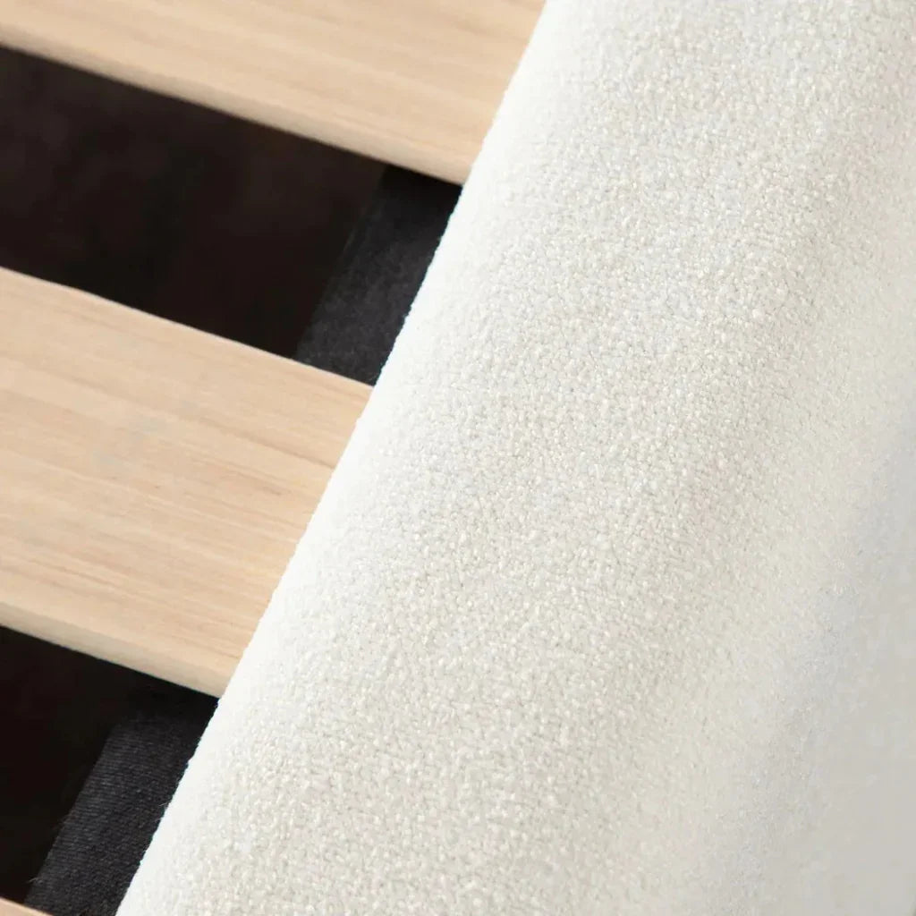 Eve Elite Fabric Ivory Bed Frame - LOOMLAN - Diamond Sofa - Beds