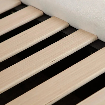 Eve Elite Fabric Ivory Bed Frame - LOOMLAN - Diamond Sofa - Beds