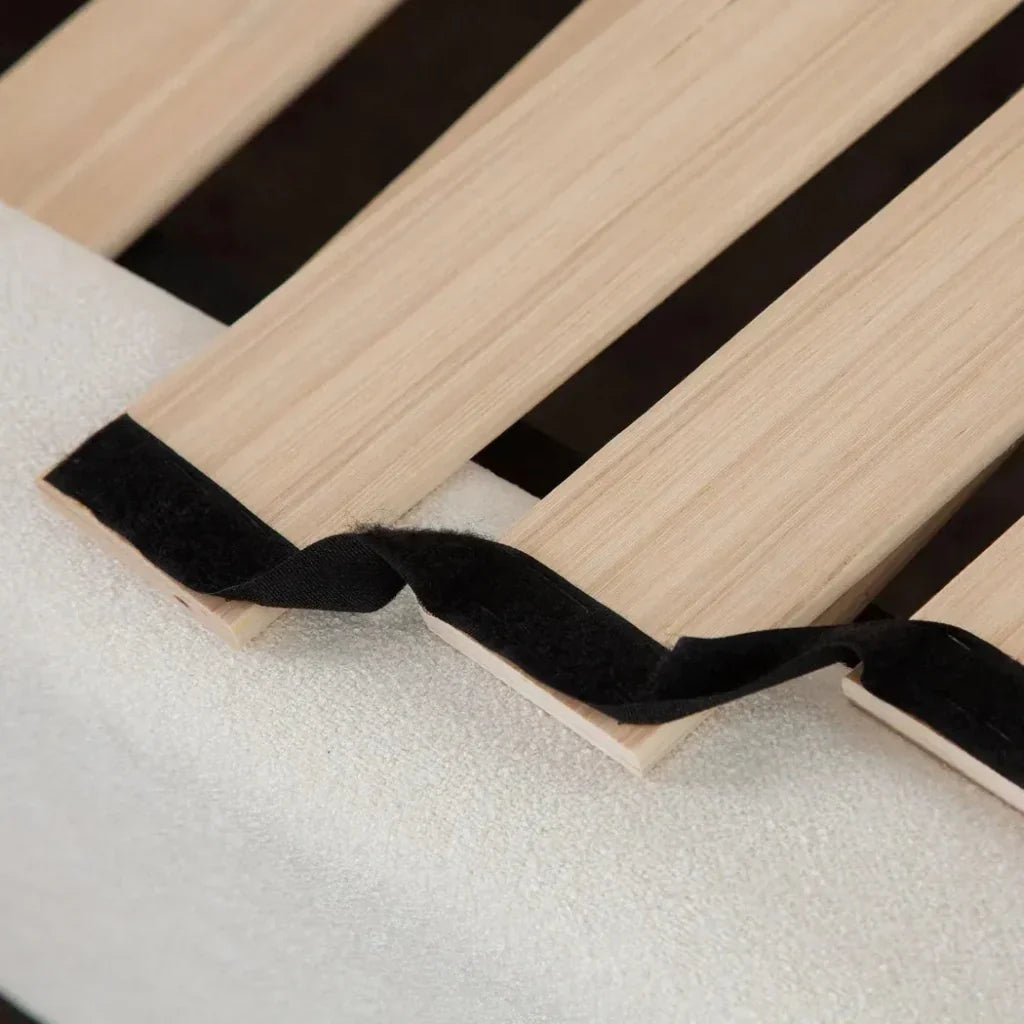 Eve Elite Fabric Ivory Bed Frame - LOOMLAN - Diamond Sofa - Beds