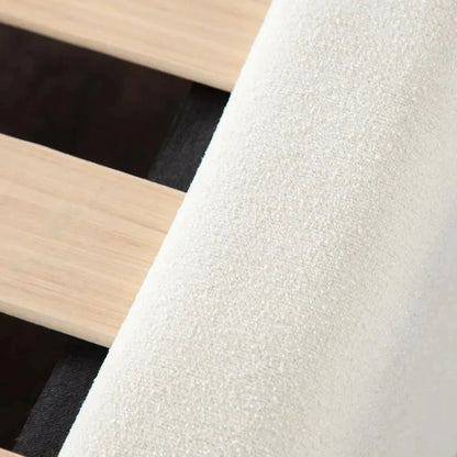 Eve Elite Fabric Ivory Bed Frame - LOOMLAN - Diamond Sofa - Beds