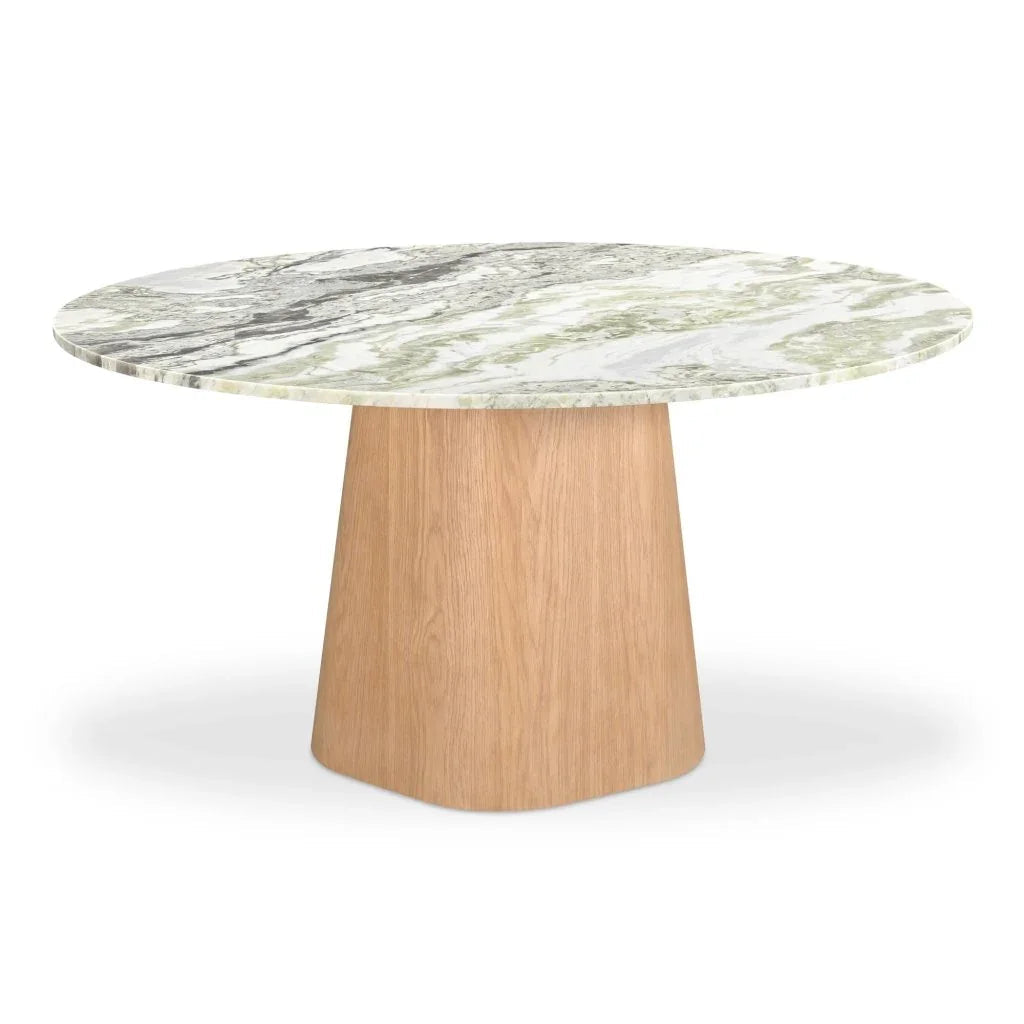 Evelyn Green Onyx Marble Dining Table-Dining Tables-Moe's Home-LOOMLAN