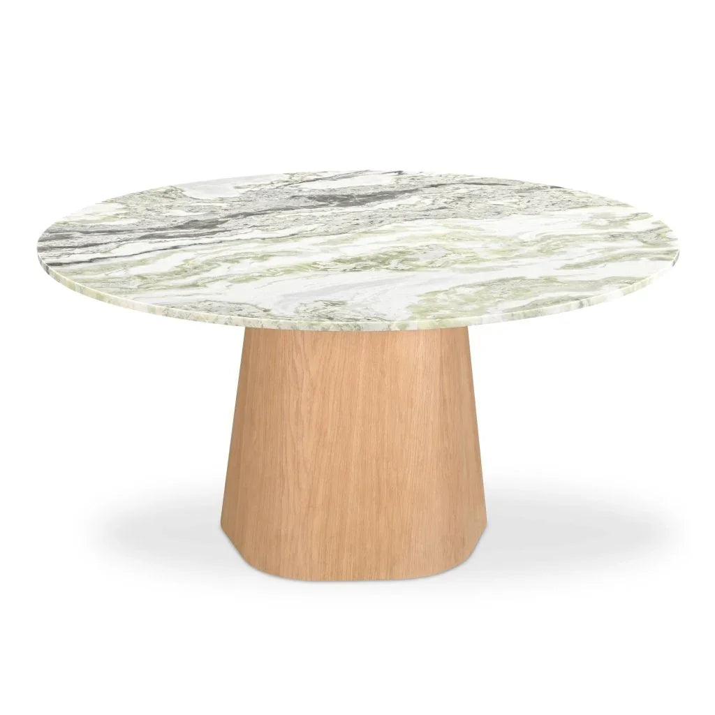 Evelyn Green Onyx Marble Dining Table-Dining Tables-Moe's Home-LOOMLAN