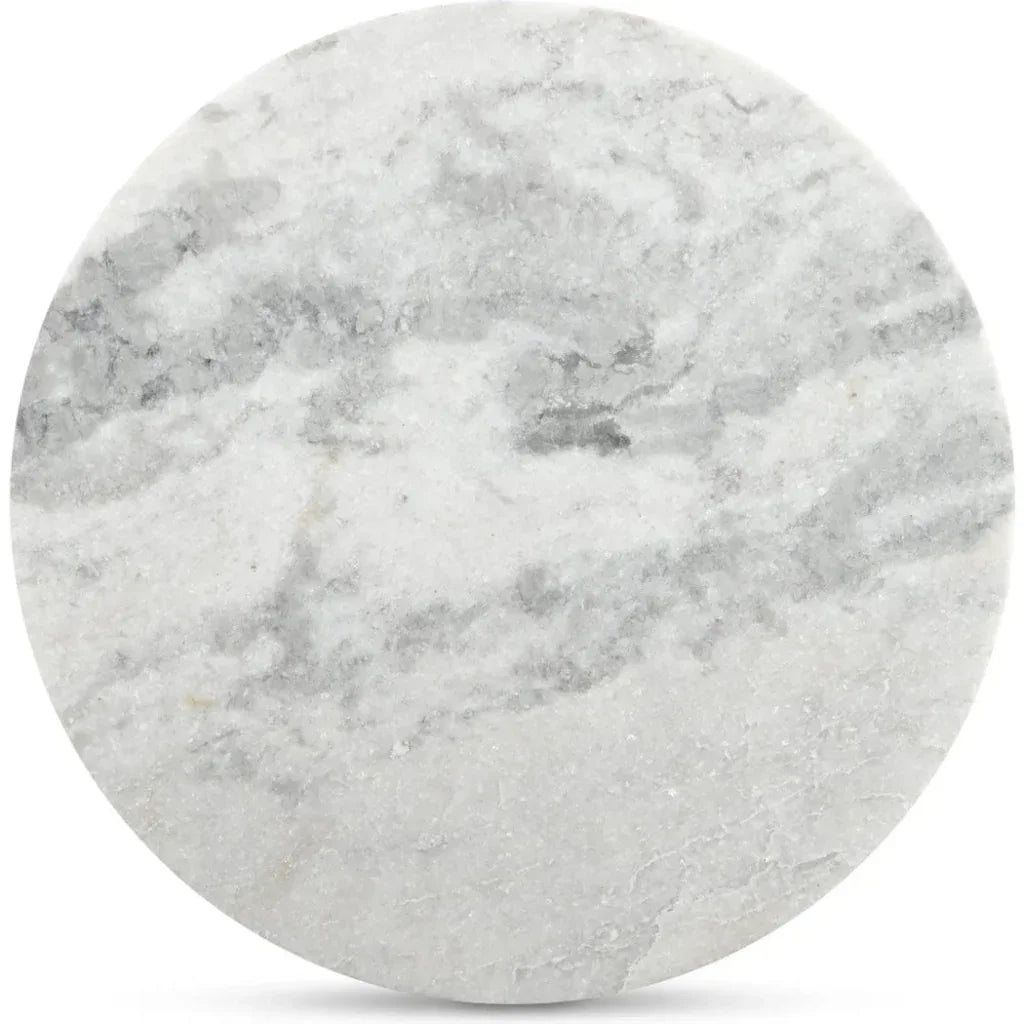 Evelyn Grey Marble & Wood Round Coffee Table - LOOMLAN - Moe's Home - Coffee Tables