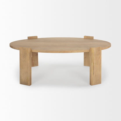 Evelyn Light Brown Wood Coffee Table