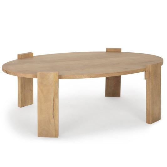 Evelyn Light Brown Wood Coffee Table