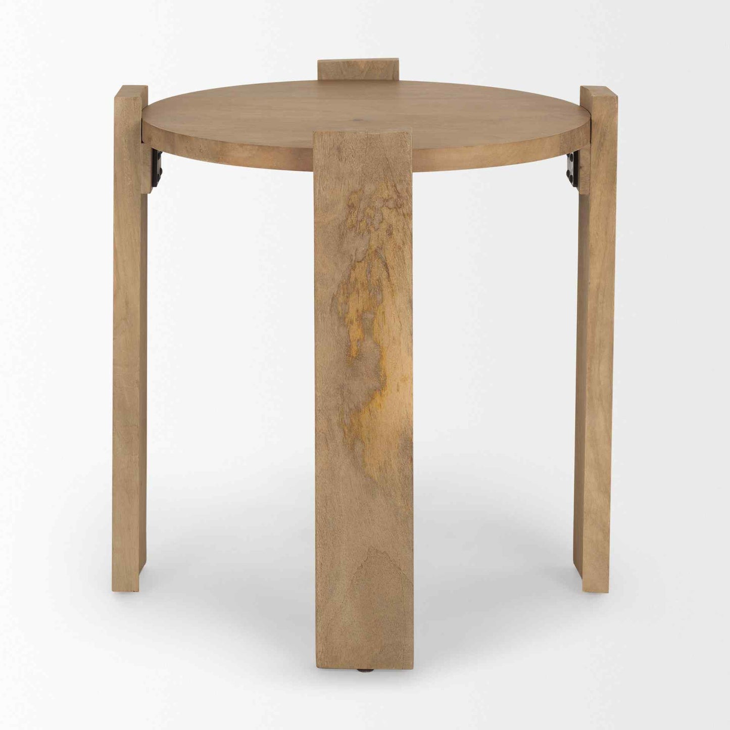 Evelyn Light Brown Wood Side Table