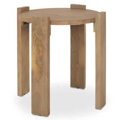 Evelyn Light Brown Wood Side Table